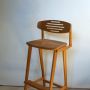 Chaise haute, déclinaison d'une chaise des années 60 chinée en brocante